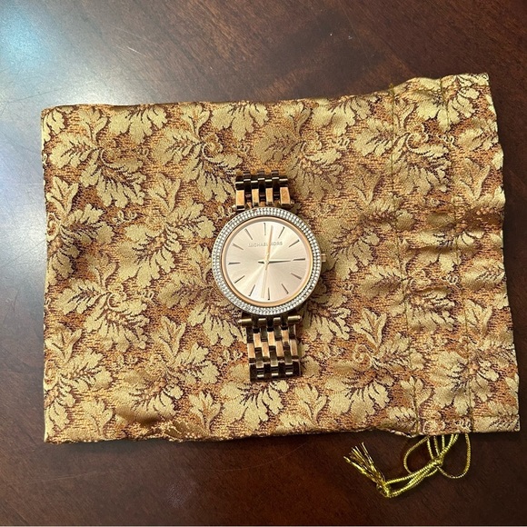 Michael Kors Darci Rose Gold Tone Glitz Stainless Steel Watch main image 7